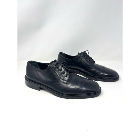 Cole Haan Italy Plain Toe Derby Black Leather Dress Shoes 11 D